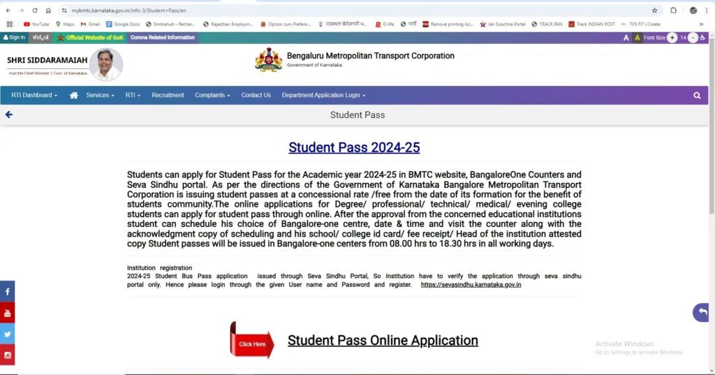 BMTC Bus Pass 2024-25