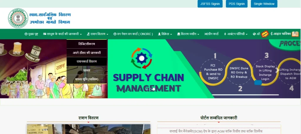 Aahar Jharkhand Ration Card Download STEP-1